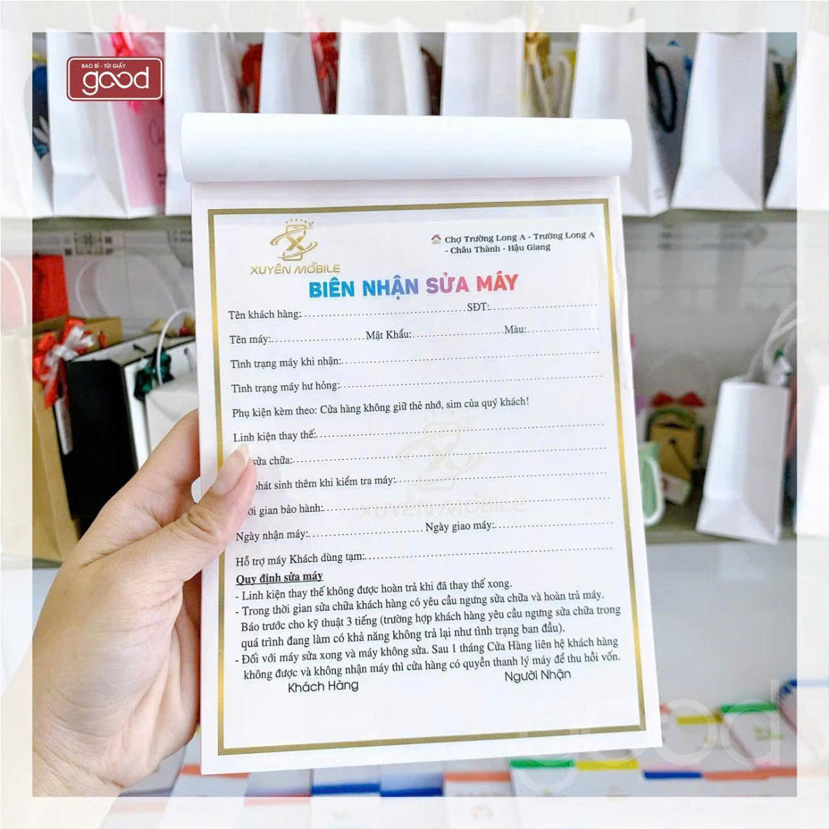 IN BIÊN NHẬN SỬA MÁY